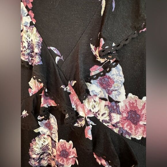 American Rag Floral Dress, Flutter Sleeves with Ruffles, A-Line, Women’s Size XS - Picture 4 of 7
